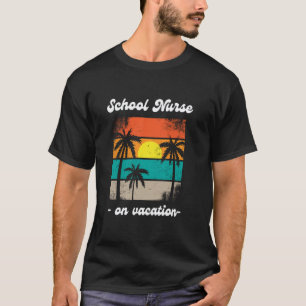 Camiseta Enfermeira Escolar de Férias Praia Palmeiras Cruze