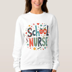 Camiseta Enfermeira escolar - Design divertida e Colorida