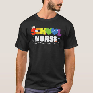 Camiseta Enfermeira Escolar Enfermeira Registrada De Volta 