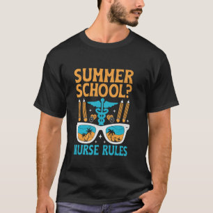 Camiseta Enfermeira Escolar No Último Dia De Uma Festa De V