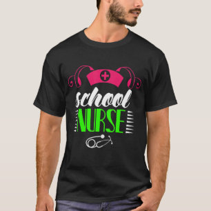Camiseta Enfermeira escolar Primeiro Dia da Vida Escolar Ho