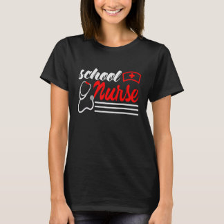 Camiseta Enfermeira escolar Primeiro dia de escola Lave sua