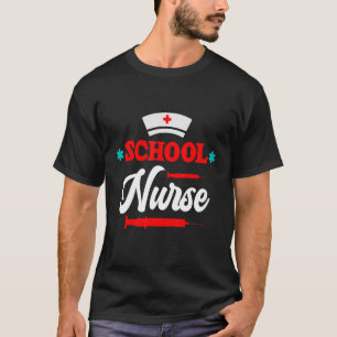 Camiseta Enfermeira Escolar Primeiro Dia de Injeção de Agul