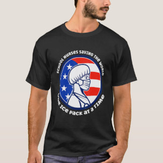 Camiseta Enfermeira Escolar Salvando o Mundo Um Parque de G