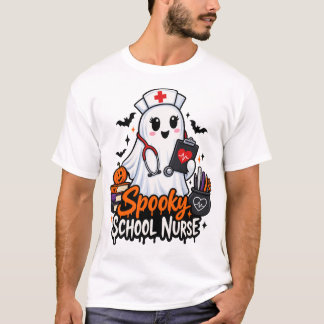 Camiseta . Enfermeira Espeluznante da Escola
