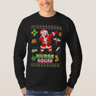 Camiseta Enfermeira Esquadrão Dabbing Papais noeis Sweater 