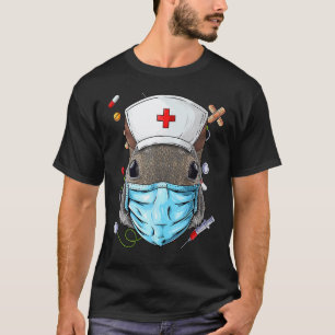 Camiseta Enfermeira Esquilo RN Engraçado ER Graduação de En