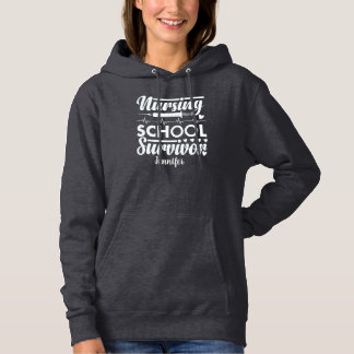 Camiseta Enfermeira Estudantil Personalizada Cinzas Escuras