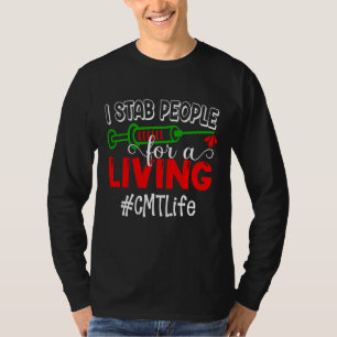 Camiseta Enfermeira Eu apunhalo Pessoas para uma enfermeira