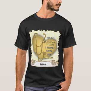 Camiseta Enfermeira excepcional do coração amarelo