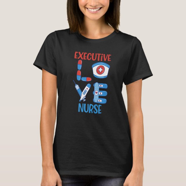 Camiseta Enfermeira executiva apaixonada (Frente)