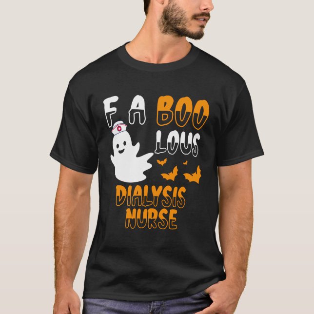 Camiseta Enfermeira Fabulosa de Boo Diálise Enfermeira Cute (Frente)