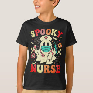 Camiseta Enfermeira Fantasma Cuta Pastas Retrópicas do Hall
