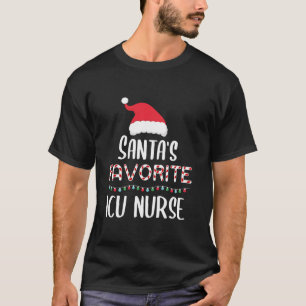 Camiseta Enfermeira favorita da UTI Pajamas Xmas Enfermeira
