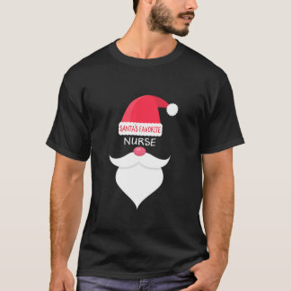 Camiseta Enfermeira favorita de Papais noeis de Natal engra