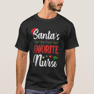 Camiseta Enfermeira favorita de papais noeis Hospital Luz d