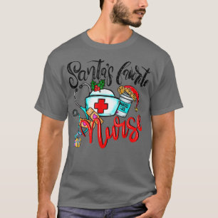Camiseta Enfermeira favorita Stethoscope de Natal