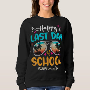 Camiseta Enfermeira feliz no dia passado, óculos de sol