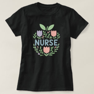 Camiseta Enfermeira Floral Design