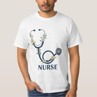 Camiseta Enfermeira floral engraçada Enfermeira Vida Medici