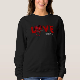 Camiseta Enfermeira Fnp Xadrez Vermelho Amor Coração Esteto
