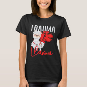 Camiseta Enfermeira Fofa Paramédica EMT Gráfico Llama Traum