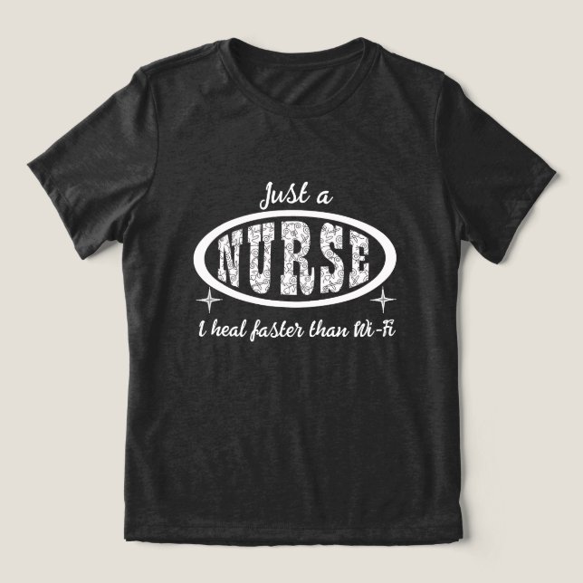 Camiseta Enfermeira-frase engraçada (Design frontal)