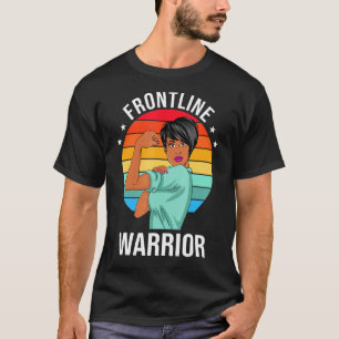 Camiseta Enfermeira Frontline Guerreiro Orgulhoso Cna Healt