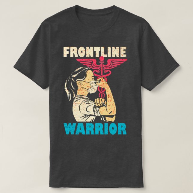 Camiseta Enfermeira Frontline Warrior (Frente do Design)