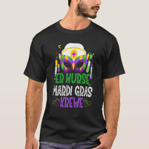 Camiseta Enfermeira furiosa Krewe Enfermeira Máscaras Mardi