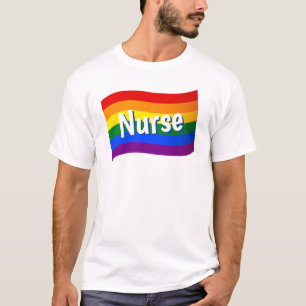 Camiseta Enfermeira gay do Arco-íris enfermeira lésbica LGB