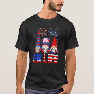 Camiseta Enfermeira Gnomo Americana Er Stethoscope 4º De J