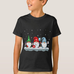 Camiseta Enfermeira Gnomos Papais noeis de Iluminação Enfer