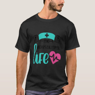Camiseta Enfermeira Governanta Vida Batimento cardíaco Dia 