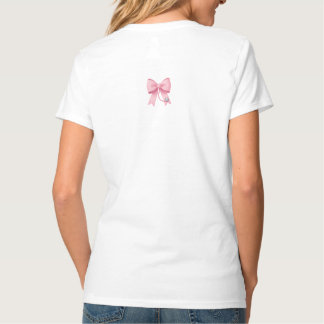 Camiseta Enfermeira Gráfica com Laço Rosa