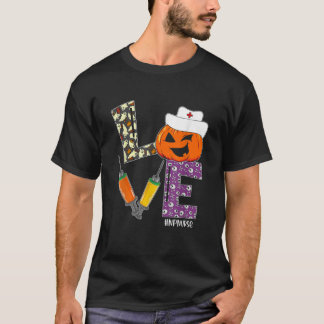 Camiseta Enfermeira Halloween Assustadora Pumpkin Costume L