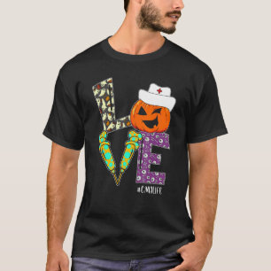 Camiseta Enfermeira Halloween Pumpkin Costume Love CMA Enfe