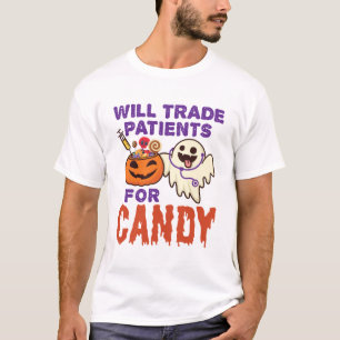 Camiseta Enfermeira Halloween vai trocar pacientes por doce