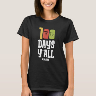 Camiseta Enfermeira Hashtag Feliz 100 dias Por toda Enferme