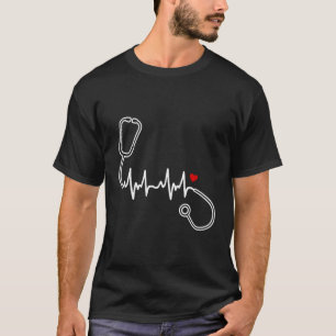 Camiseta Enfermeira Hebeat Enfermeira Stethoscope Ele