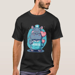 Camiseta Enfermeira Hipopótamo Apreciação de Enfermeira Esc