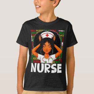 Camiseta Enfermeira História Negra Afro Melanina Mulher Rn