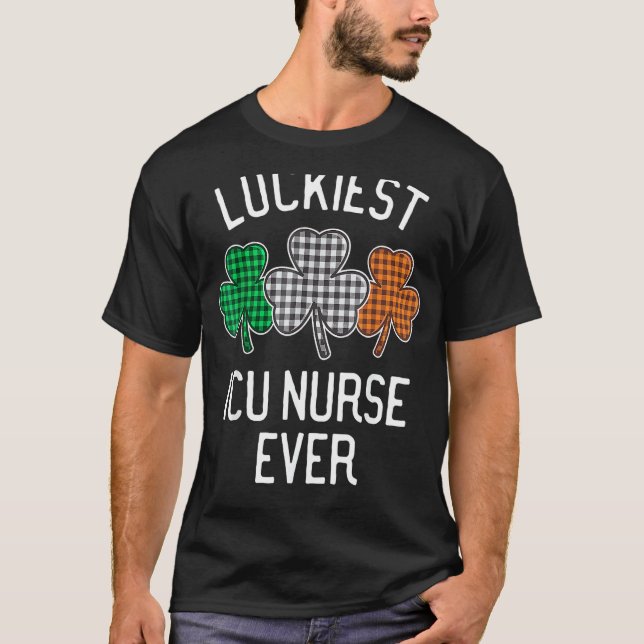 Camiseta Enfermeira Icu Mais Sortuda De Rua De Patrick S Da (Frente)