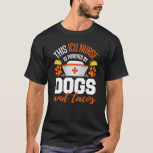 Camiseta Enfermeira Icu Taco Cão Enfermeiro Crítico