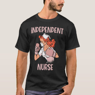 Camiseta Enfermeira Independente Luvas de Boxe Lutadora