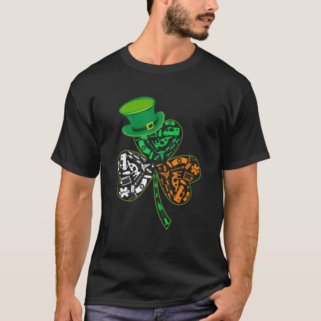 Camiseta Enfermeira irlandesa Leprechaun Enfermeira Enferma (Frente)