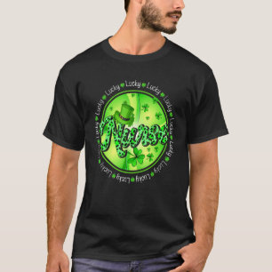 Camiseta Enfermeira Irlandesa Rua De Enfermeira Sortudo Pat