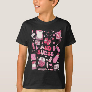 Camiseta Enfermeira Landd Corações de São Valentim Trabalho