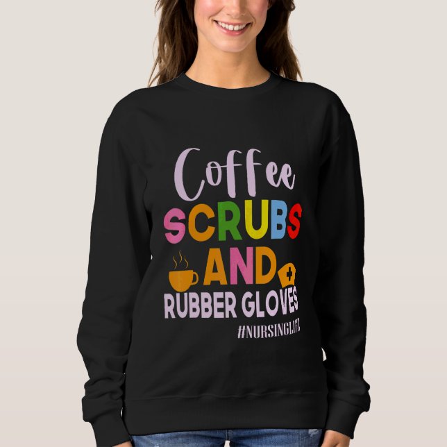 Camiseta Enfermeira Legal Enfermeira Enche Coffee Scrubs E  (Frente)
