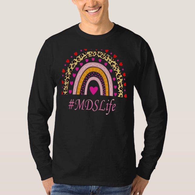 Camiseta Enfermeira Leopard Rainbow Nurse Semana (Frente)
